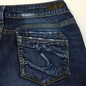 Silver Lael Dark Wash Boot Cut Low Rise Jeans